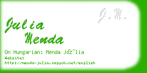 julia menda business card